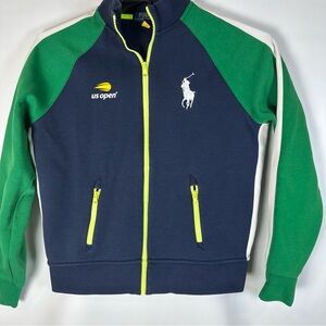 Polo by Ralph Lauren Kids Blue and Green Hoodie us open XL